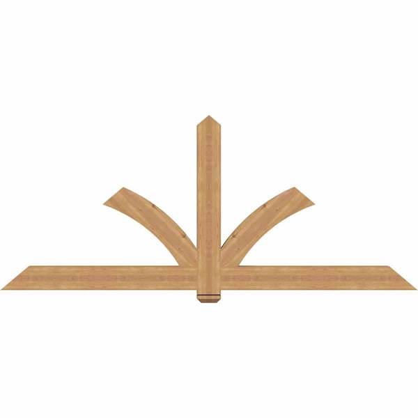Ekena Millwork Redmond Smooth Timber Gable Bracket, Western Red Cedar, 96"W x 40"H x 3 1/2"D x 5 1/2"F, 10/12 Pitch GBW096X40X0406RED00SWR - main